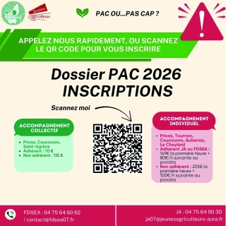 Les inscriptions pour la Pac  sont ouvertes ! 